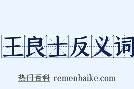 王良士反义词是什么意思的图片